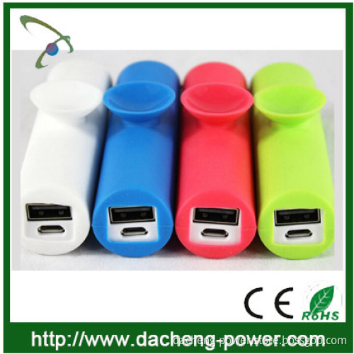 Silicone Sucker design usb power bank 2600mah manual for power bank